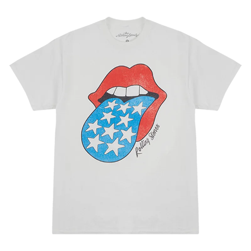 Americana Tongue Unisex White T Shirt