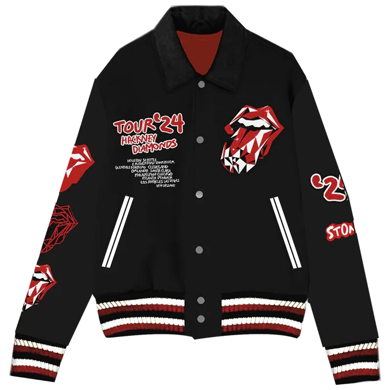 Limited Edition Hackney Diamonds Tour Tongue Varsity Jacket