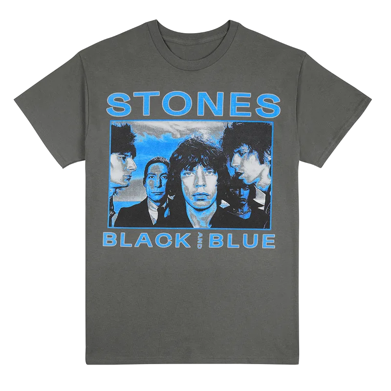 Black And Blue Charcoal T Shirt
