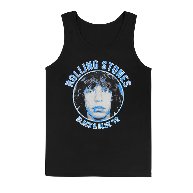 Black And Blue Mick Jagger Tank Top