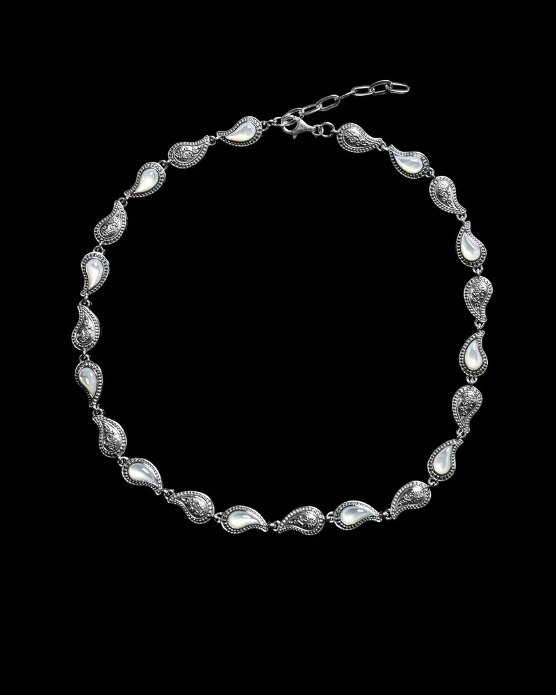 PAISLEY PEARL INLAY NECKLACE