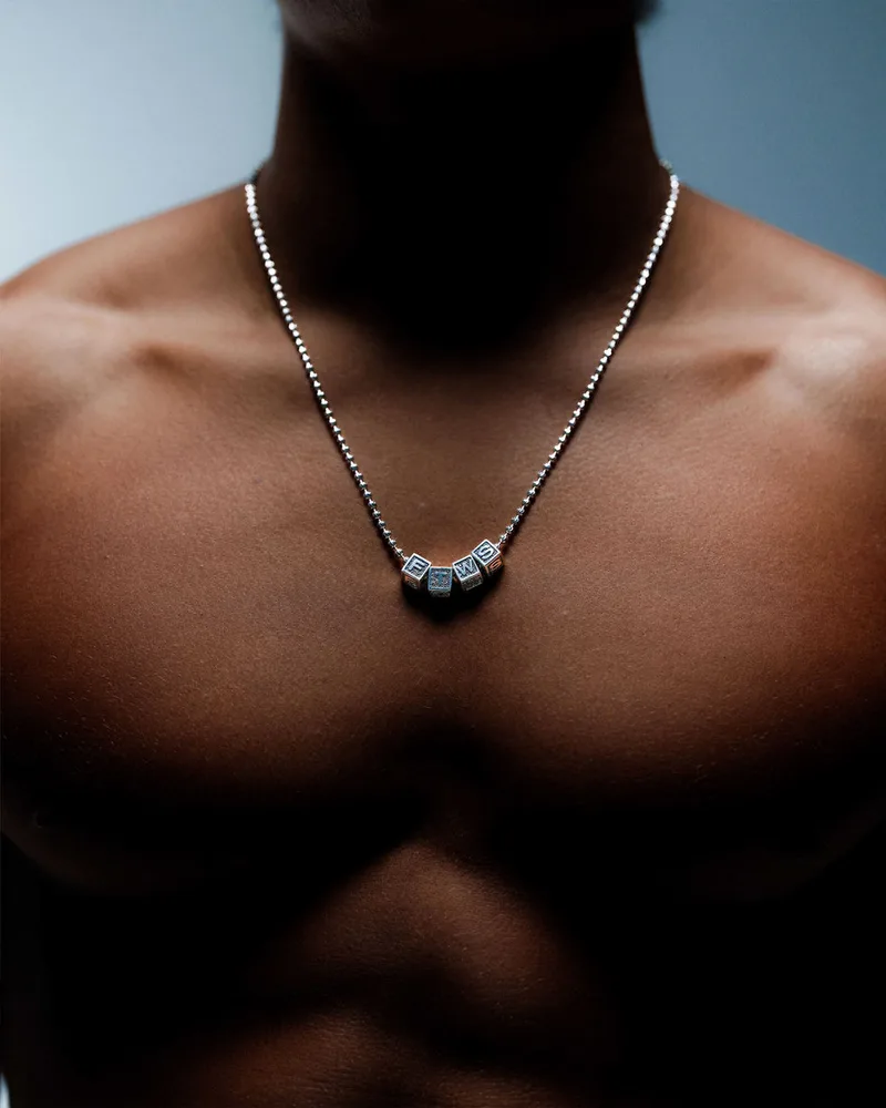 FTWS BLOCK CHARM NECKLACE