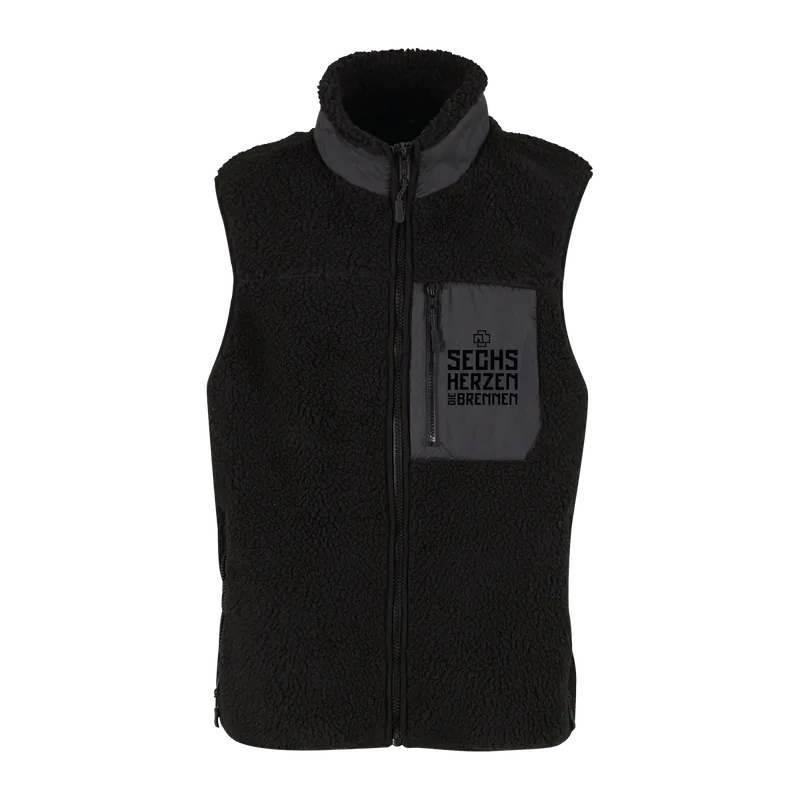 Fleece vest "Sechs Herzen"