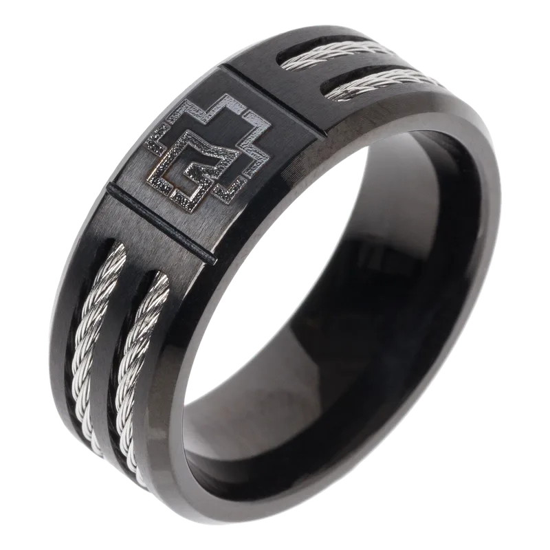 Stainless Steel Ring "Schwarzes Blut"