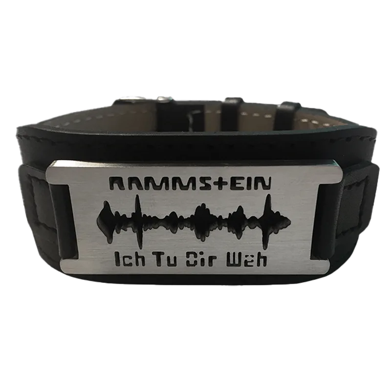 Leather bracelet "Ich tu dir weh"