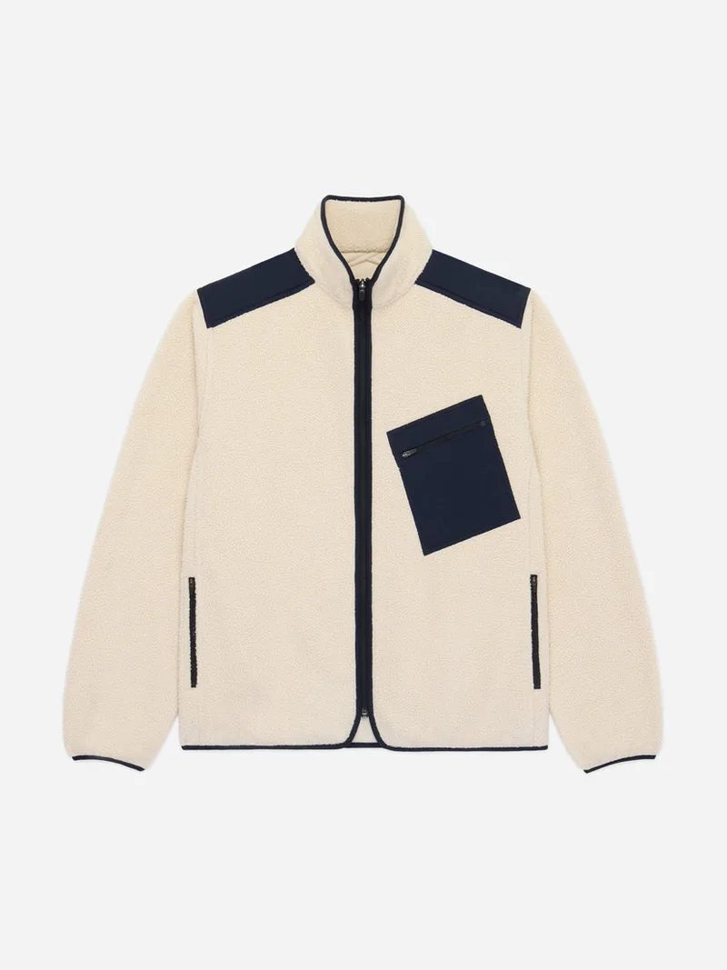 Summit Fleece Ecru Midnight