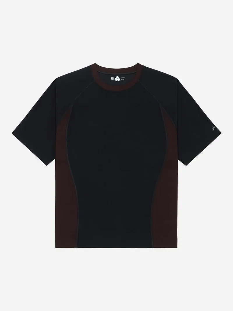 Mesh Training Tee Black Brown