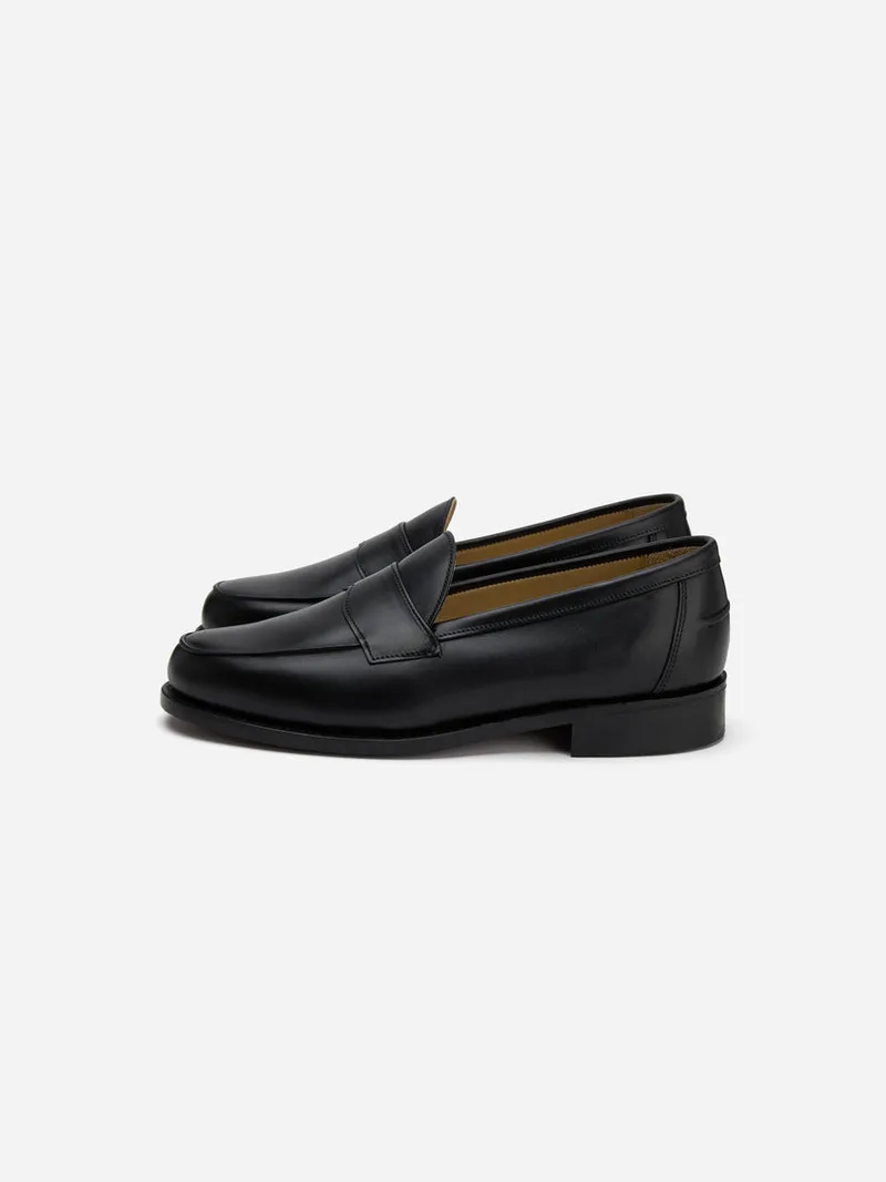 Saddle Loafer Black Leather