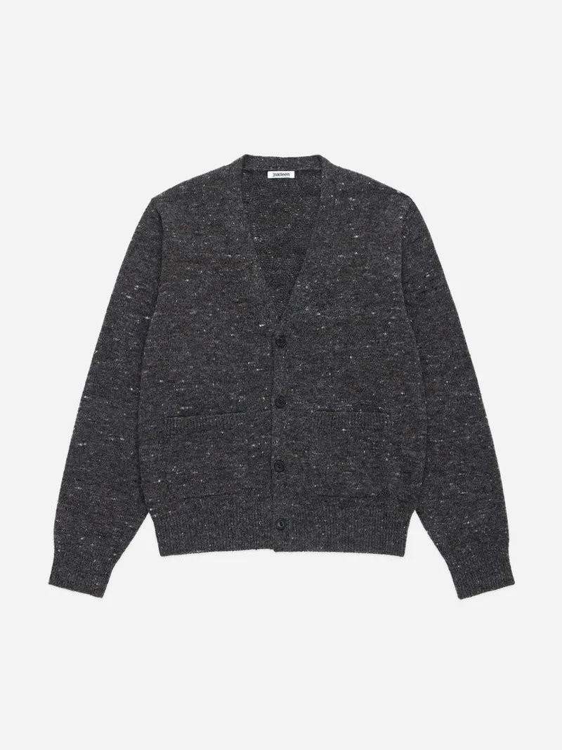 Classic Cardigan Pewter Tweed