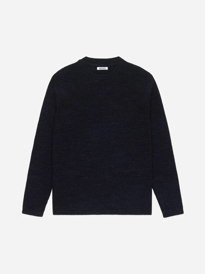 Long Sleeve Knit T Shirt Vintage Black