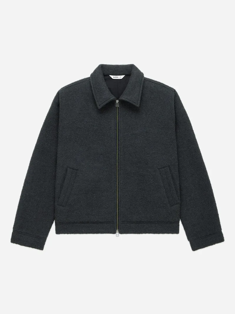 Club Jacket Charcoal Boucle