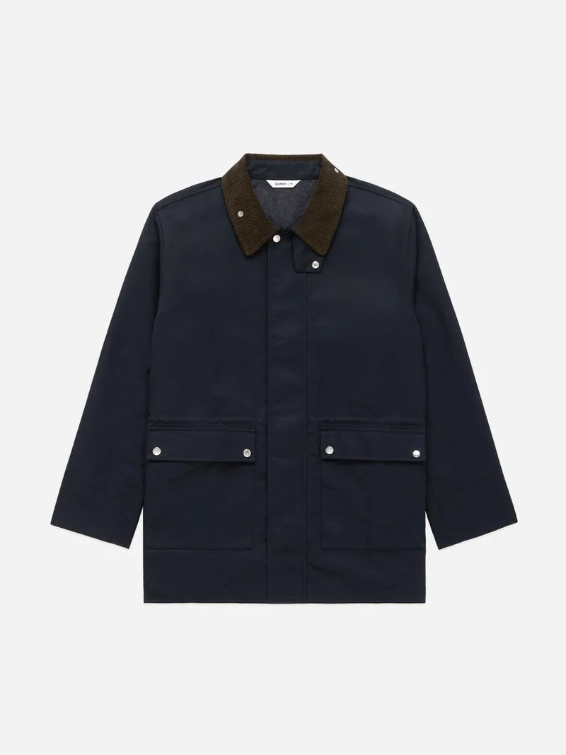 Country Jacket Black Waxed Nylon