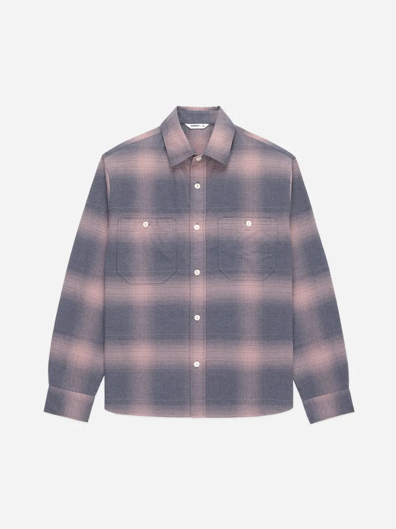 Utility Flannel Mauve Ombre