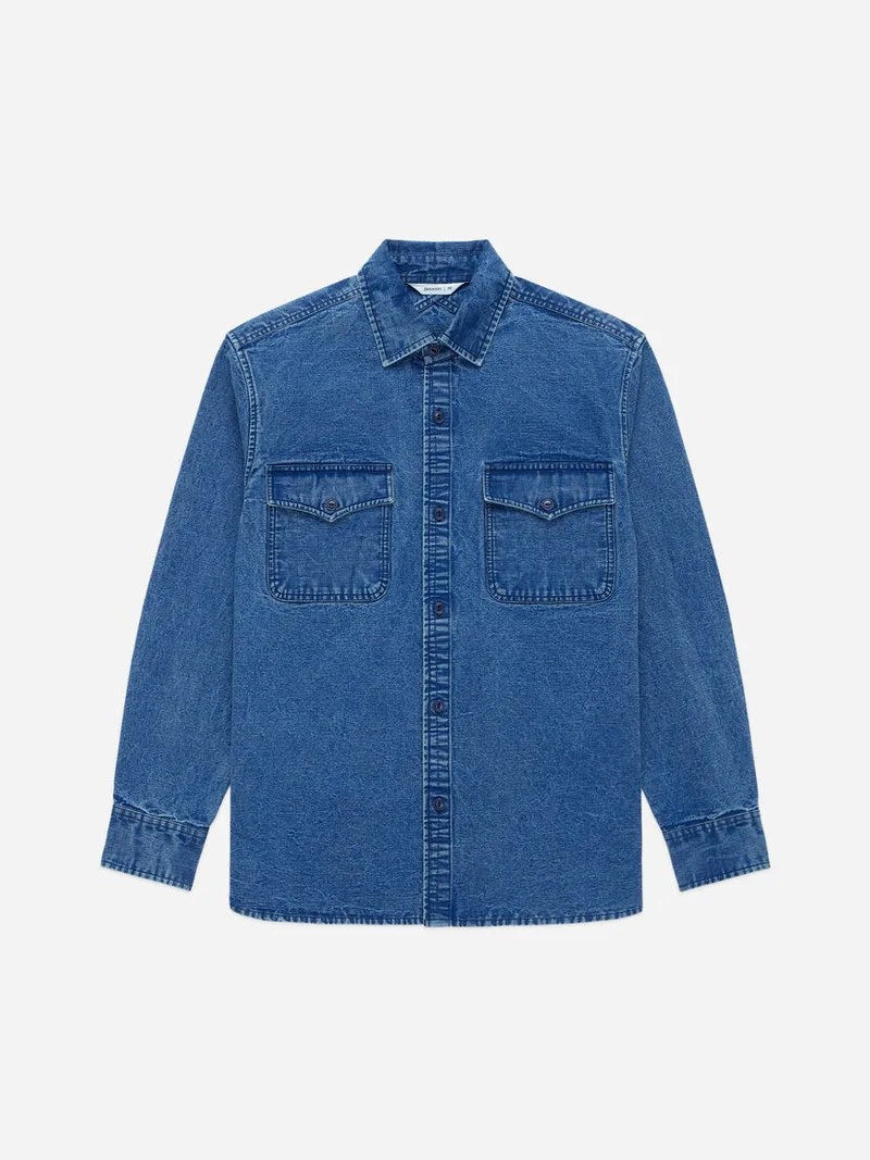 Usn Overshirt Stonewashed Indigo Canvas