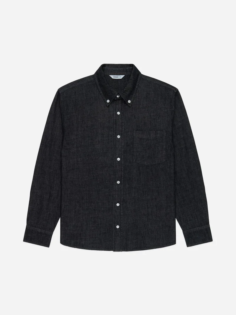 Denim Bd Shirt Black White