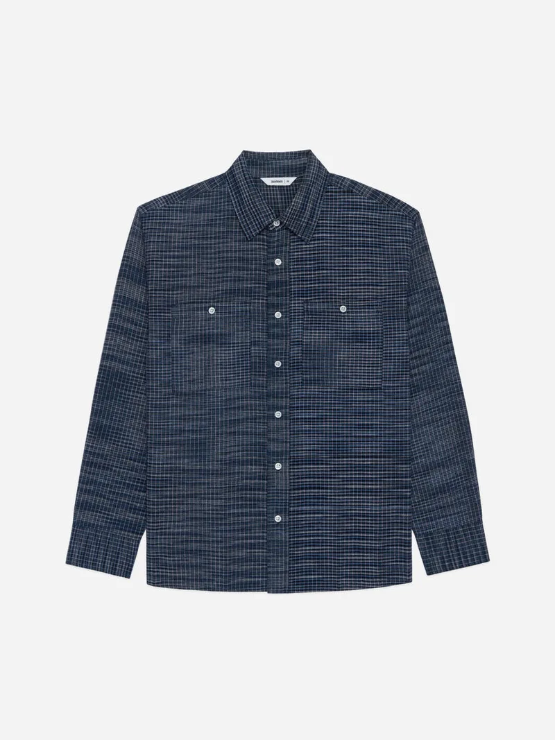 Commuter Shirt Handloom Midnight Microcheck