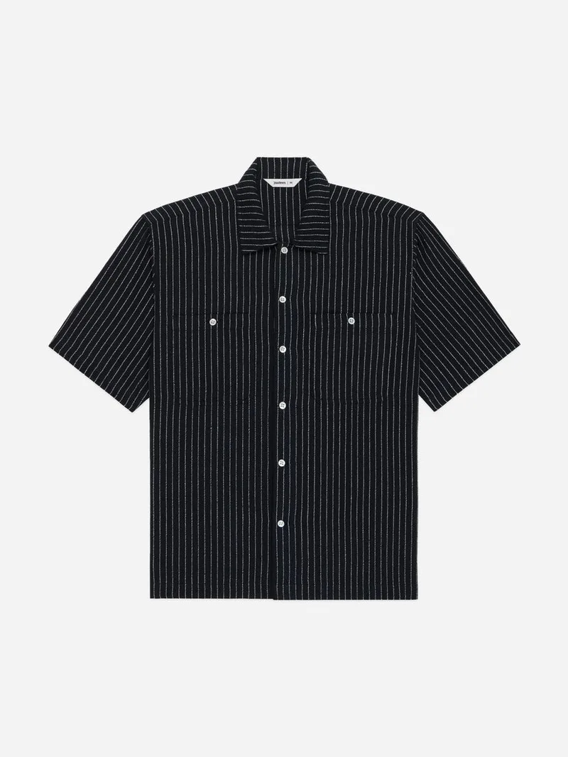 Short Sleeve Workshirt Handloom Wabash Stripe