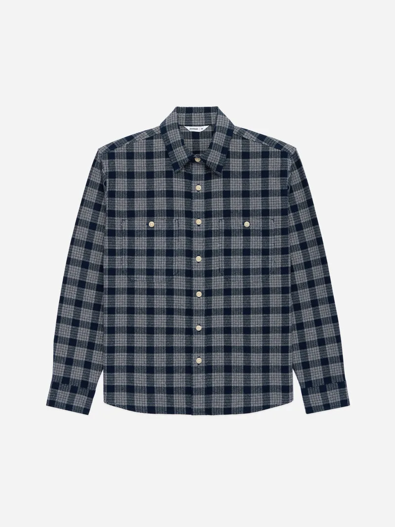 Utility Flannel Midnight Boxweave