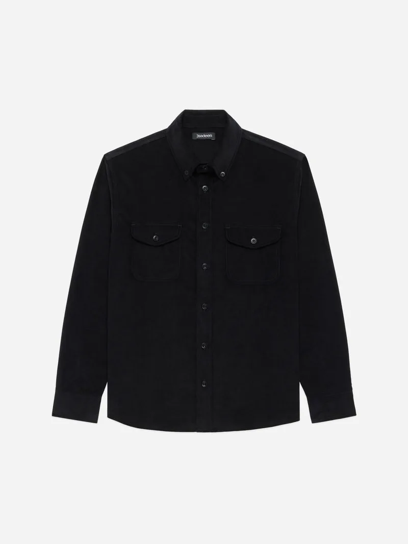 Studio Shirt Black Corduroy