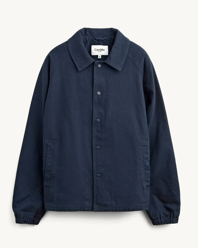 Garment Dyed Coach Jacket - Navy
