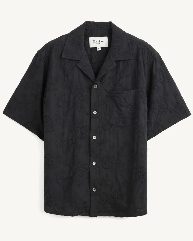Paisley Embroidery SS - Black