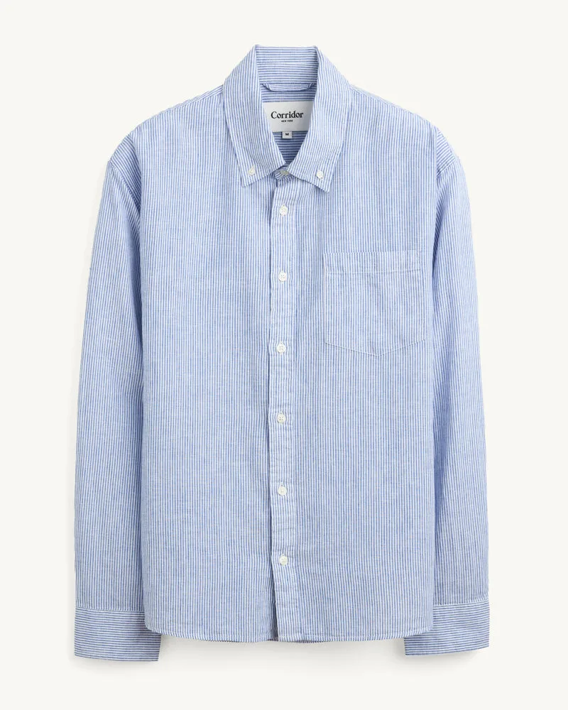 Linen Stripe LS - Blue