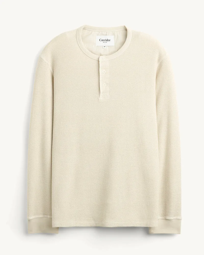 Waffle Henley - Natural