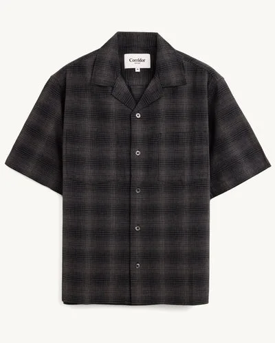 Linen Plaid SS - Black