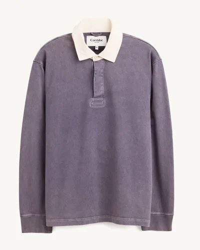 Garment Dyed Rugby LS - Purple