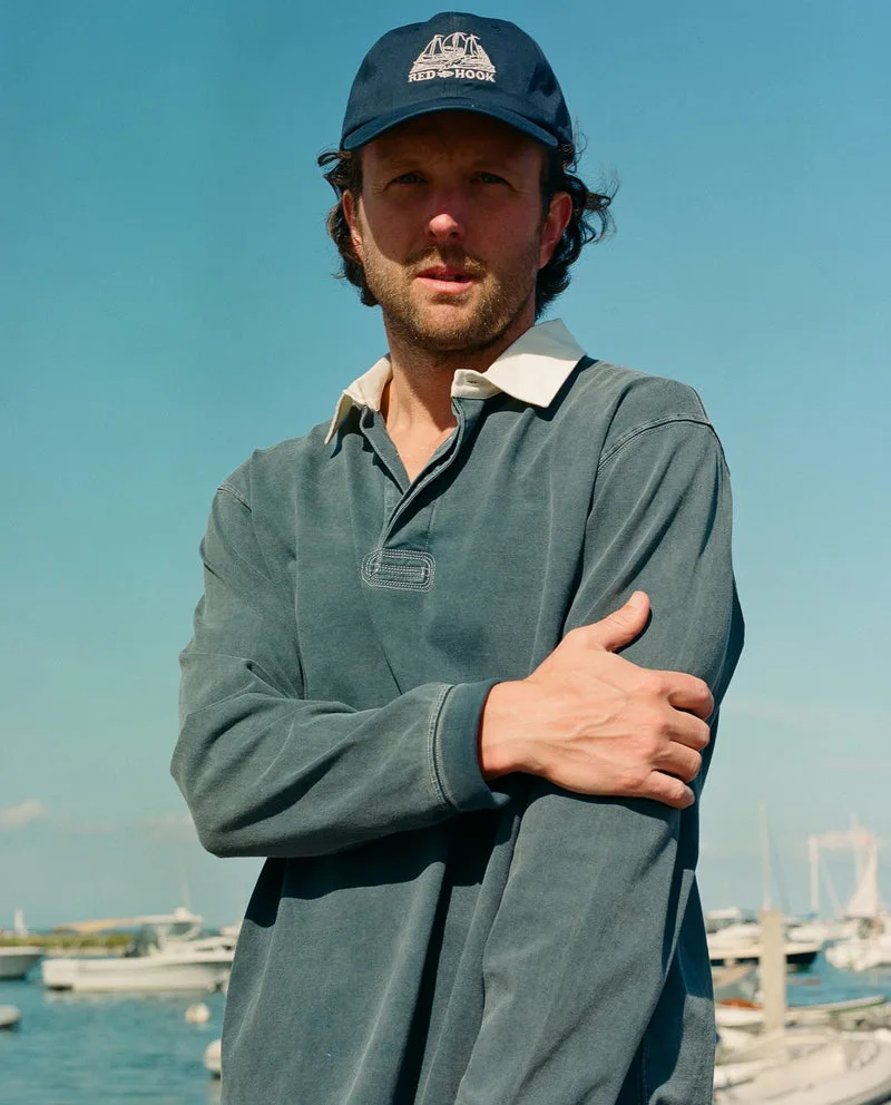 Garment Dyed Rugby LS - Navy