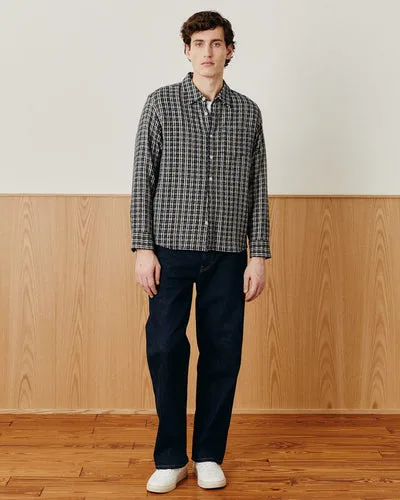 Reverse Tweed Snow Check - Blue