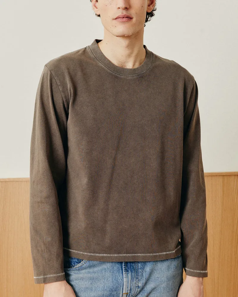 Garment Dye LS Tee - Brown