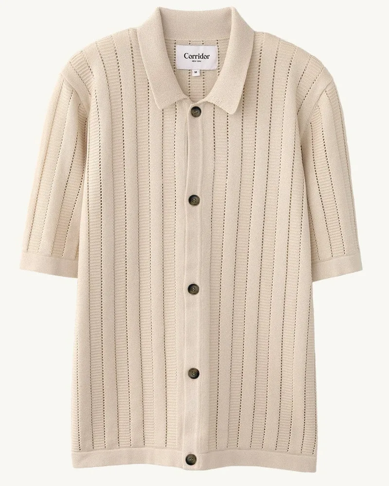 Ladder Knit Buttondown