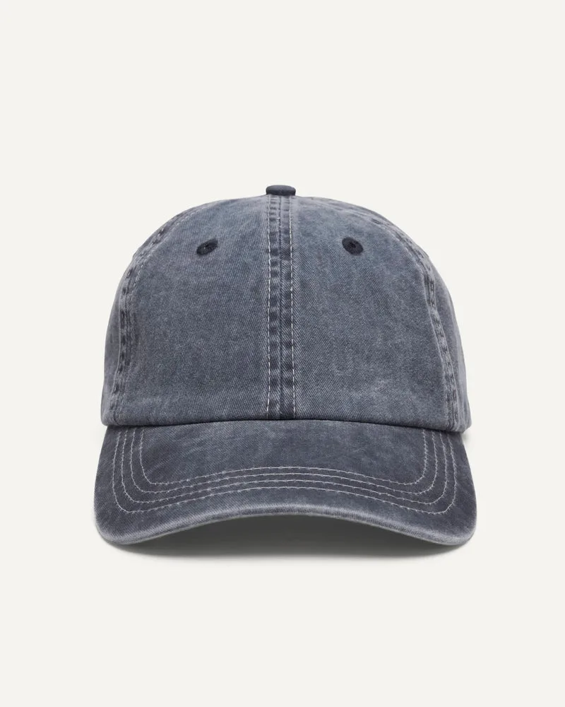 Garment Washed Cap - Navy