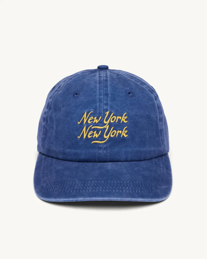 Washed Script Cap - Navy