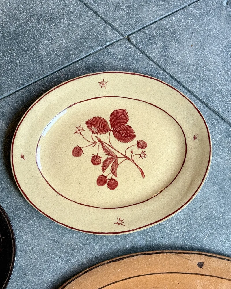 Strawberries - Large Oval Serving Platter - Presale