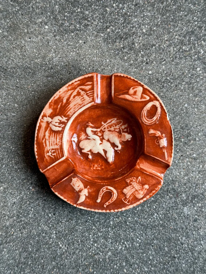All Things Cowboy Ashtray - Fancy Orange