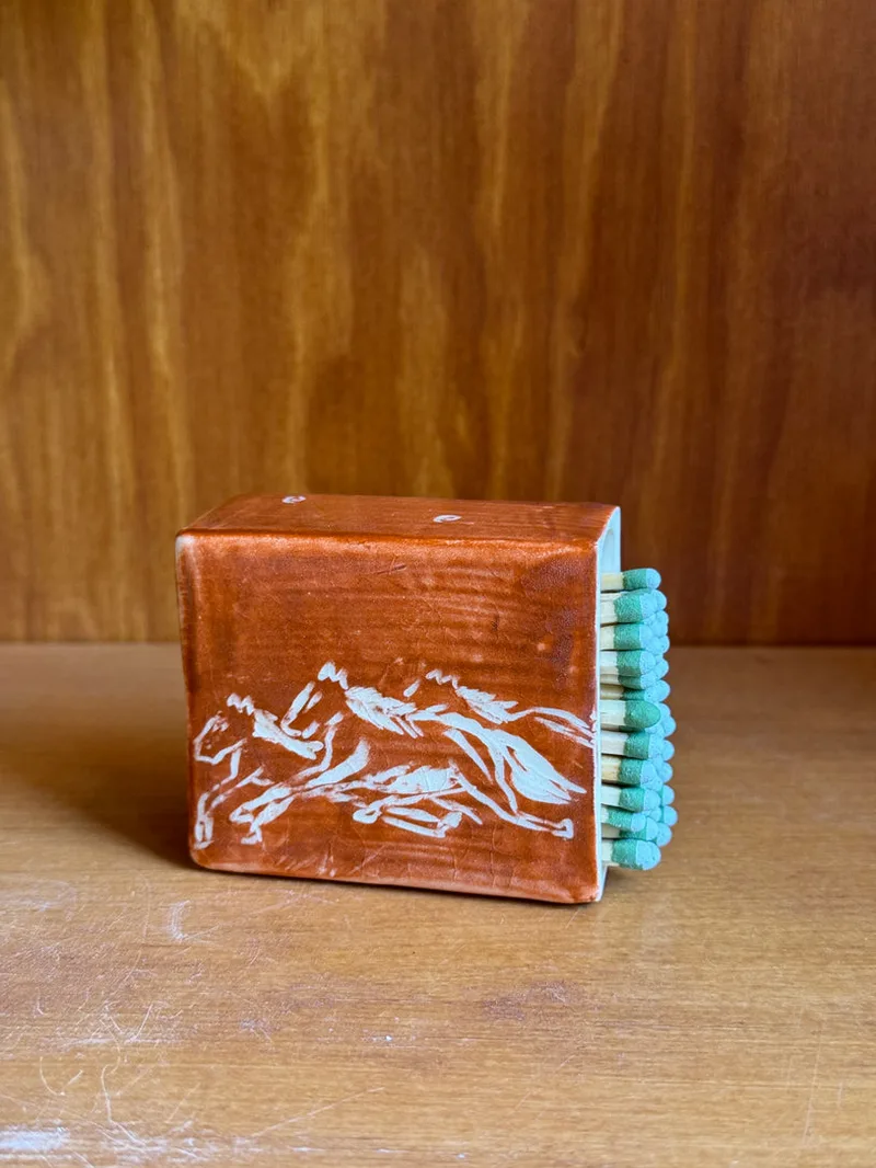 Fancy Orange Horses Striker Box - No Insert