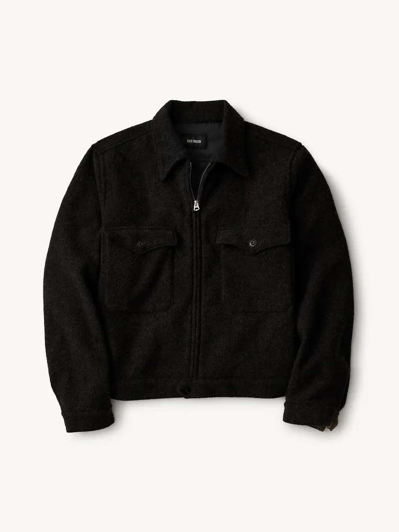 Black Felted Cyclist Jacket