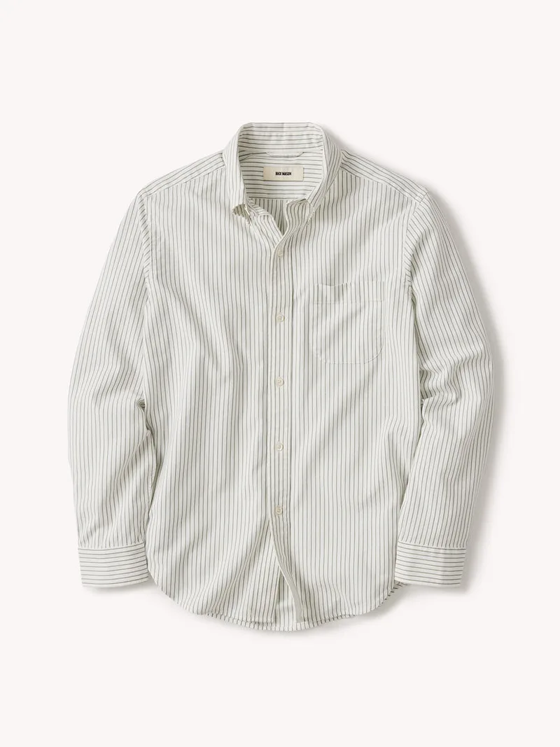 Bench Green Lane Stripe California Oxford Bd Shirt
