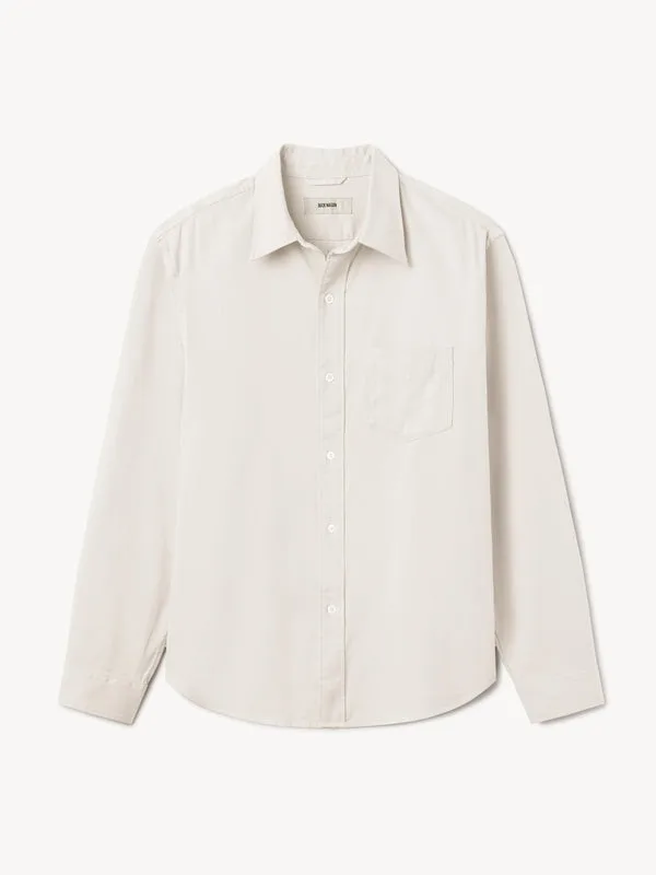 Natural Draped Twill One Pocket Shirt 1