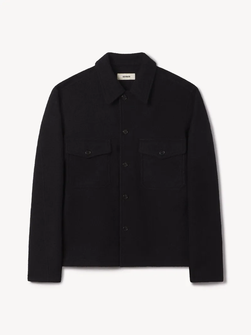 Black Felted Field Shirt