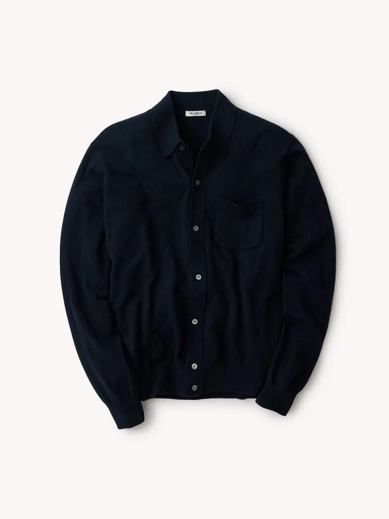 Dress Navy California Cashmere Button Shirt