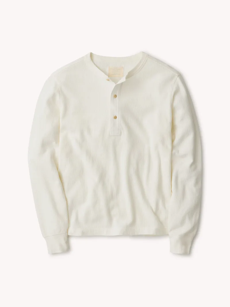 Natural Vintage Thermal Henley
