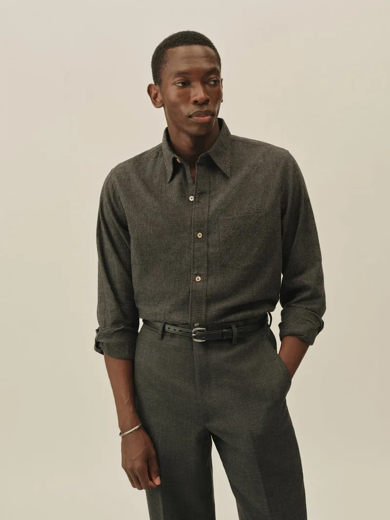 Charcoal Chainmail Check Pacific Twill Flannel Bd Shirt