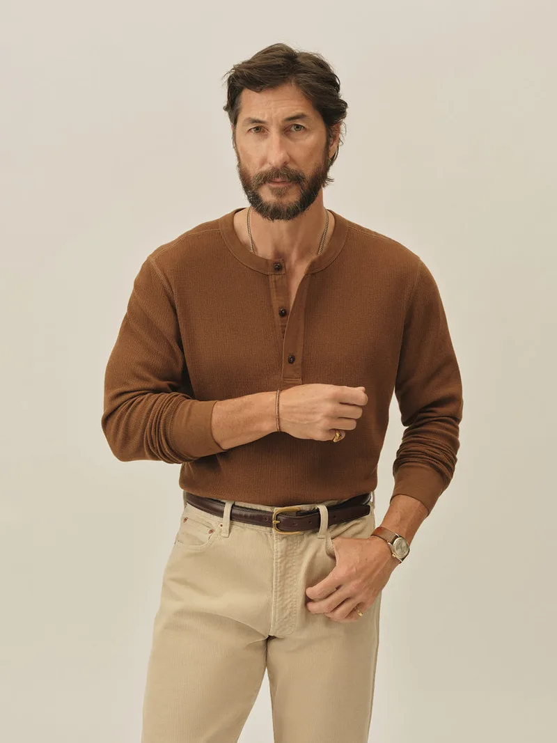 Cacao Vintage Thermal Henley