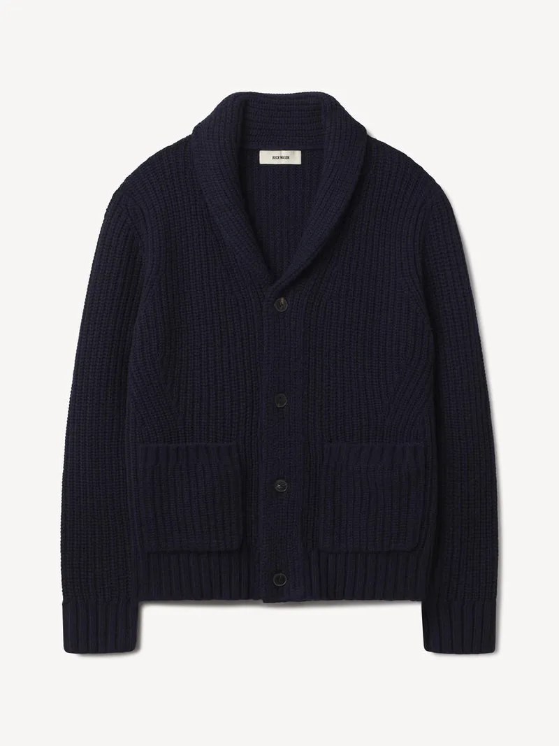 Dark Navy Hersdman Shawl Cardigan