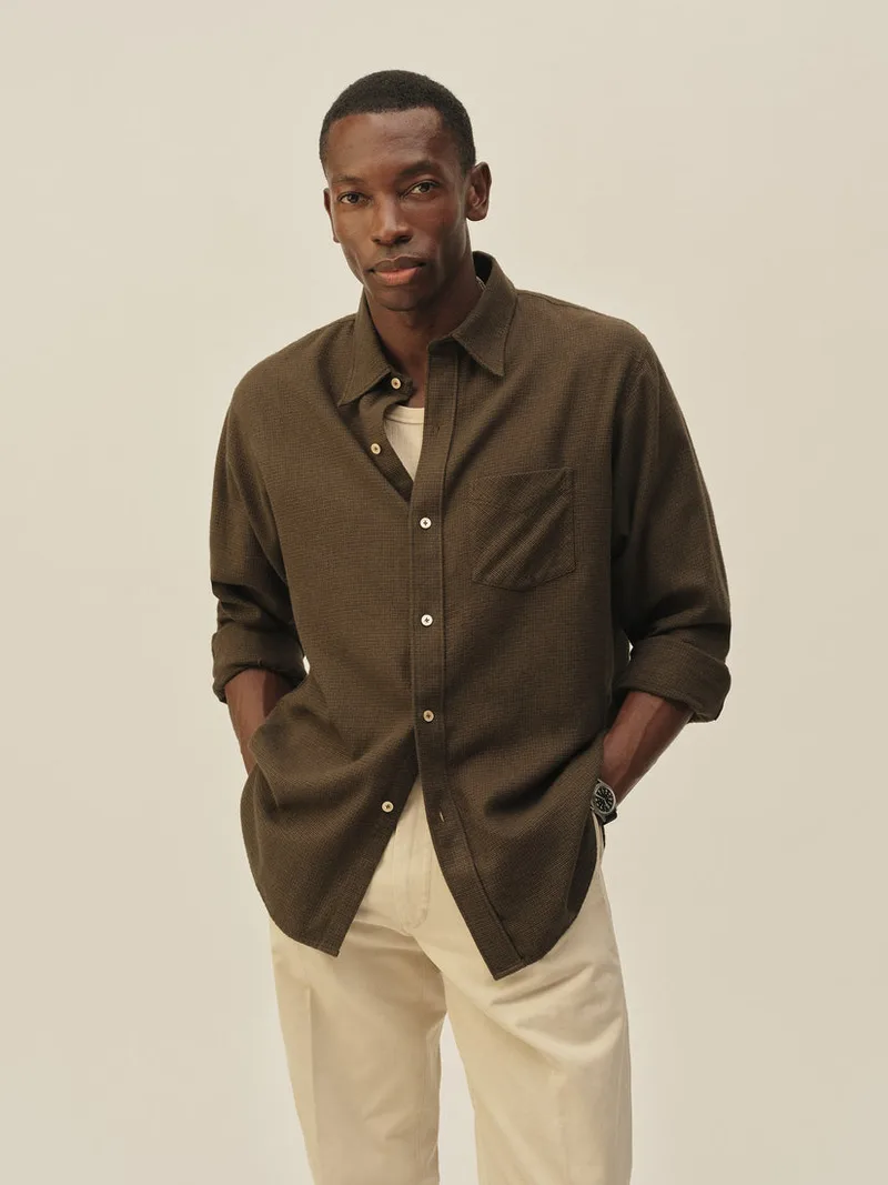 Ranger Mini Check Pacific Twill Flannel One Pocket Shirt