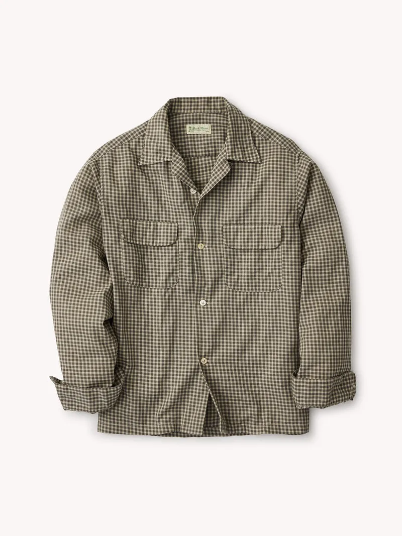 Fossil Windowpane Sportsman Wool Camp Shirt