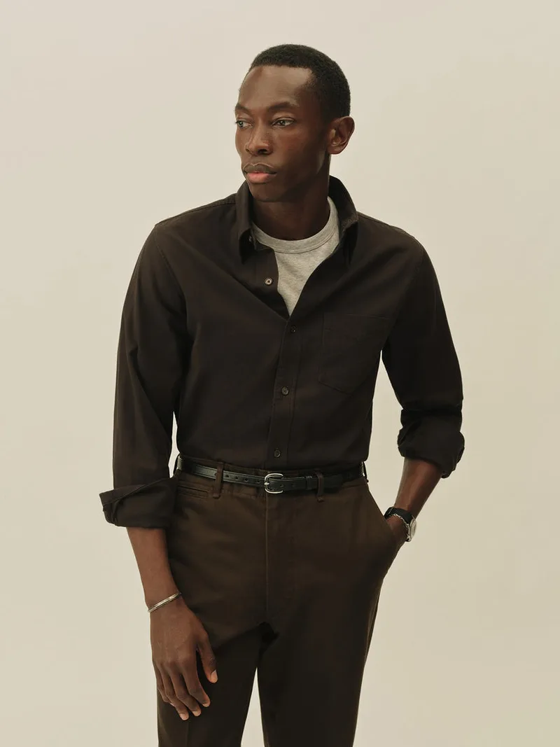 Ironwood Draped Twill One Pocket Shirt